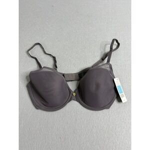 Natori Highlight Bra Womens 34C Gunmetal‎ Gray Underwire Padded Mesh 711149 New